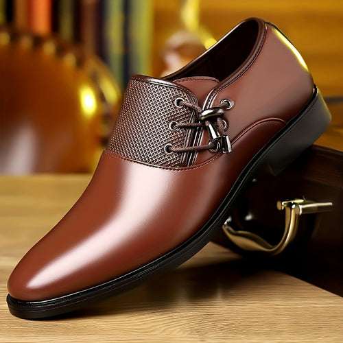 Men'S Fashion Business Casual Loafers - Slip-On, Rubber Sole, Breathable Mesh Lining, Rounded Toe, All-Season Comfort, Brown for Wedding for Easter