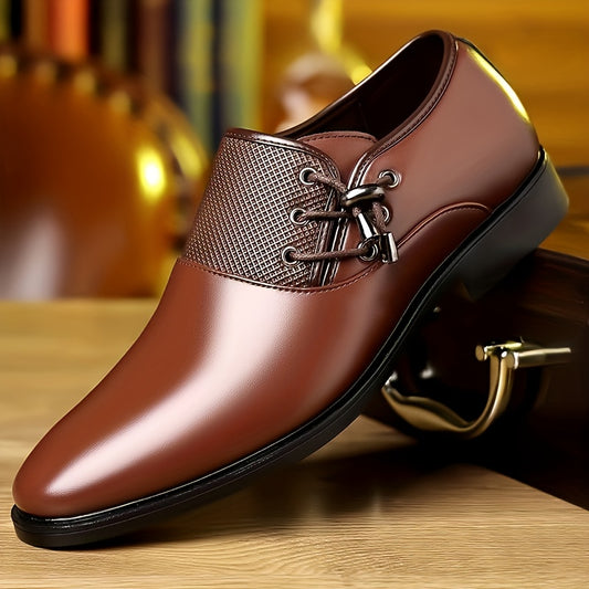 Men'S Fashion Business Casual Loafers - Slip-On, Rubber Sole, Breathable Mesh Lining, Rounded Toe, All-Season Comfort, Brown for Wedding for Easter