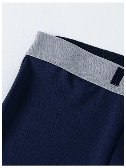 5 pieces Set Of Men's Breathable Boxer Underwear - Comfortable And Stretchy, Solid Color, Casual Sports Underwear Random color