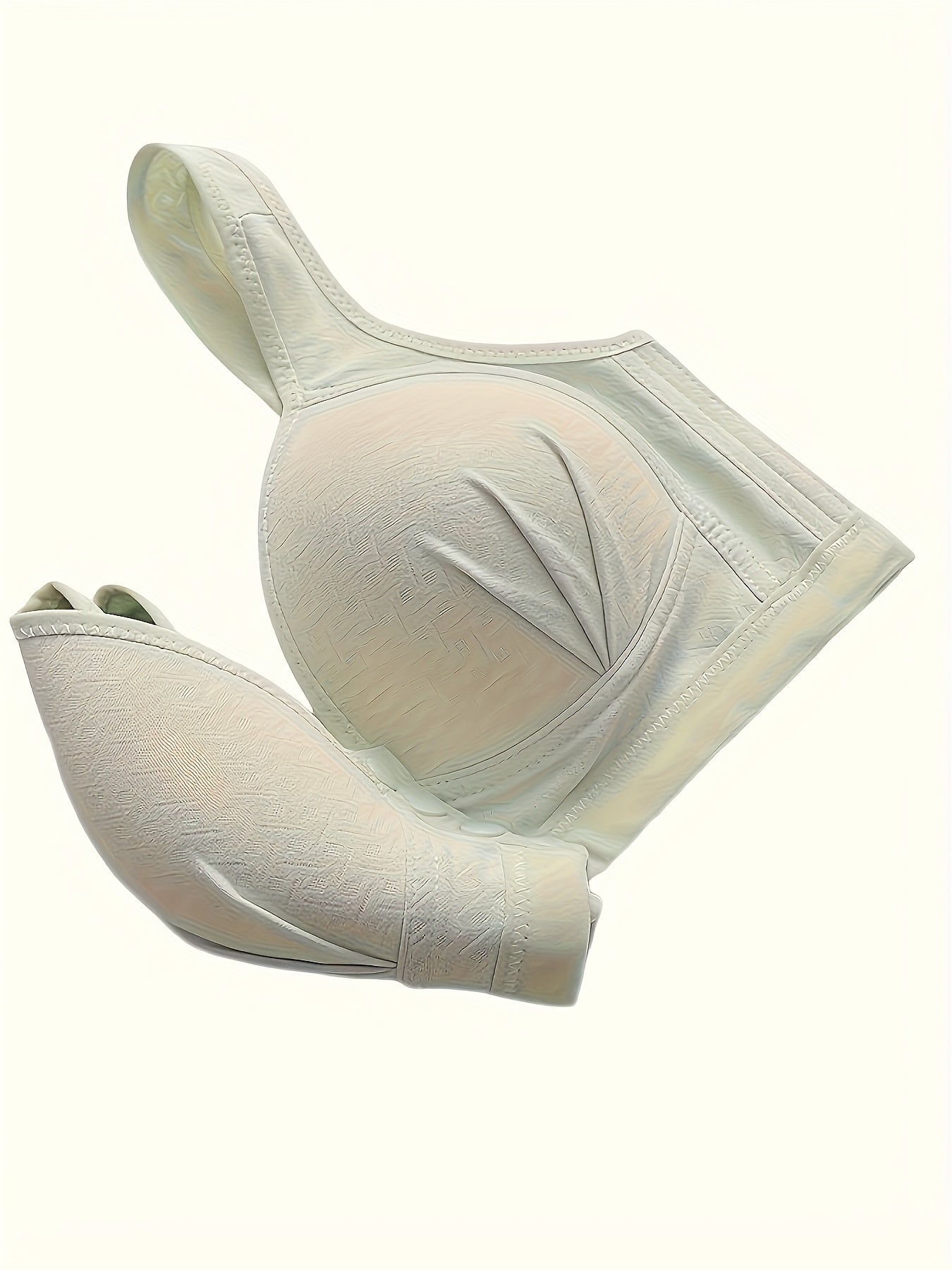 5pcs Solid Seamless Front Opening Wireless Tank Bra, Elegant And Comfortable Push Up Bra, Women's Underwear And Lingerie