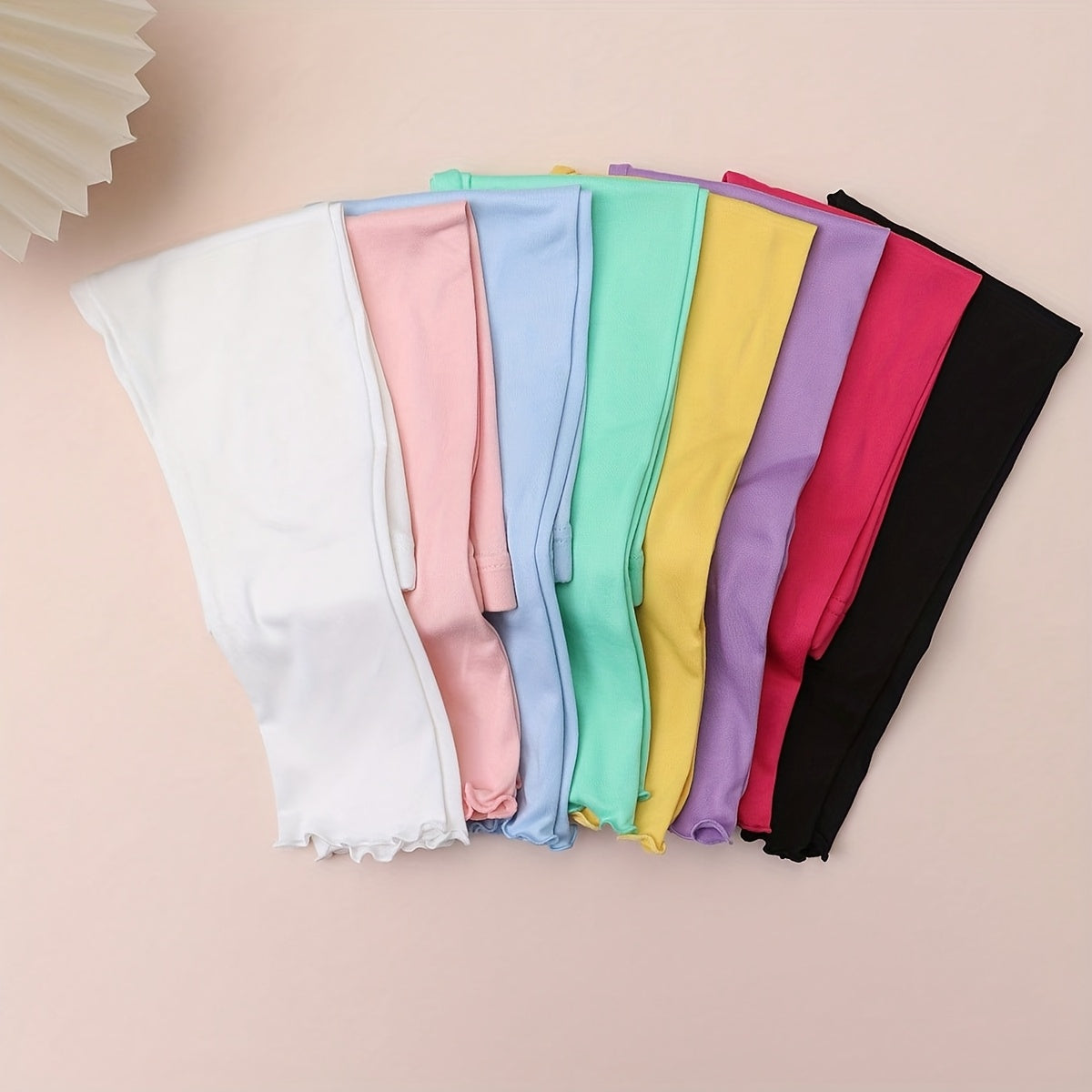 Girls' 6411 Wood Ear 8/Black White Red Green Yellow Blue Purple Pink Leggings - product view 4