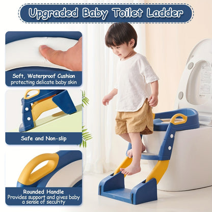 Potty Training Seat - Foldable Adjustable Toilet Step