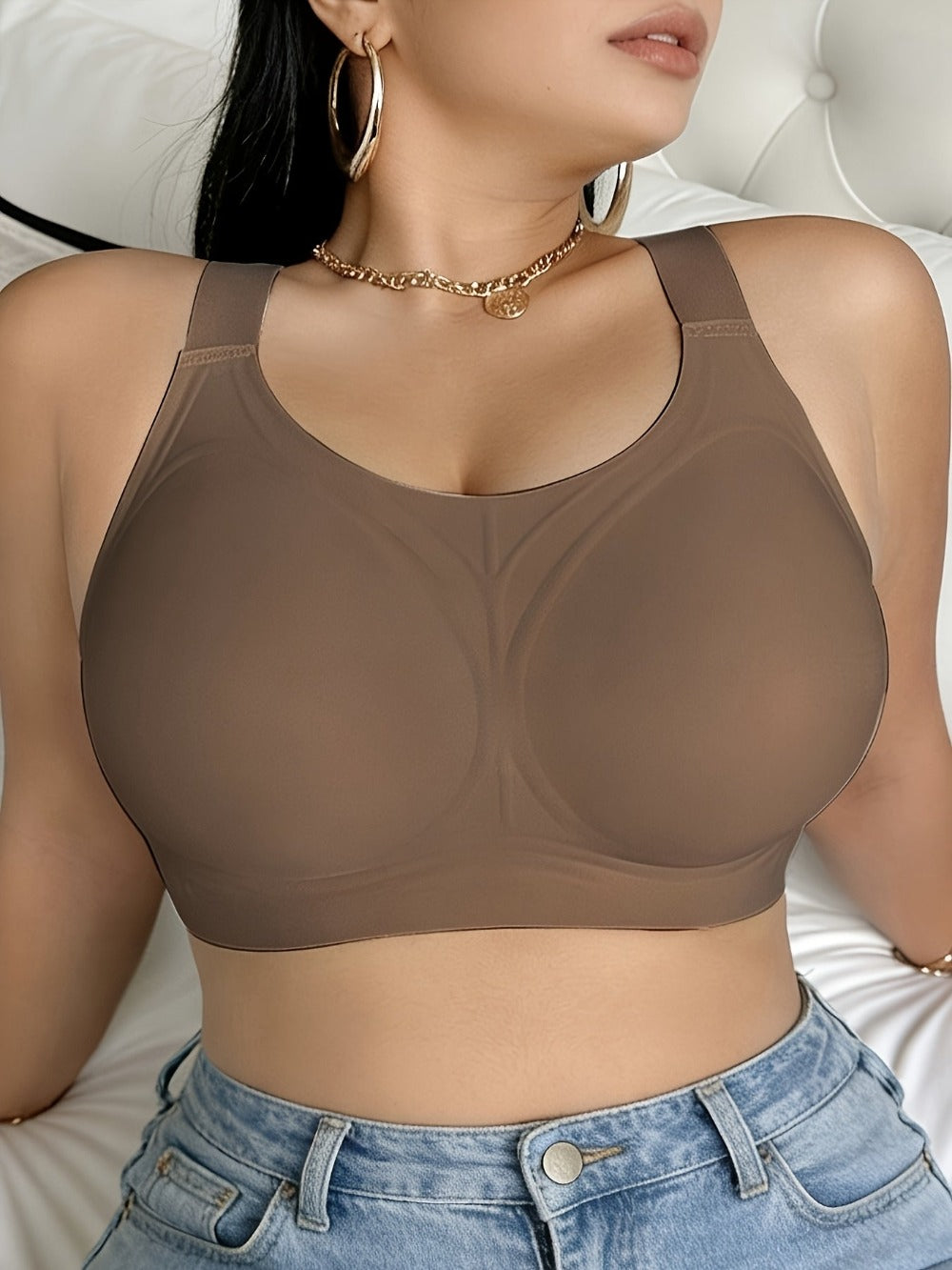 Women's Cross-Back Wireless Bra - Unpadded, High Support