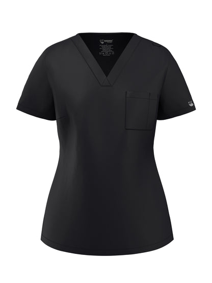 Women's Scrub Pants Set, Elastic Breathable Polyester Spandex Blend, V-Neck Short Sleeve with Pocket, Solid Color, for Work