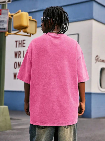 Men's Vintage T-Shirt - Round Neck Short Sleeve Travel Style