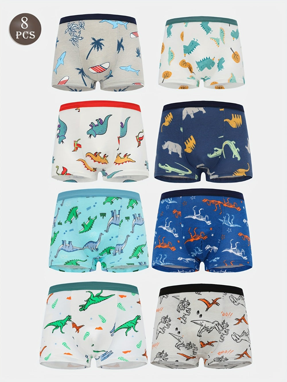 Boys' Dinosaur Boxer Briefs - Soft Everyday Multipack