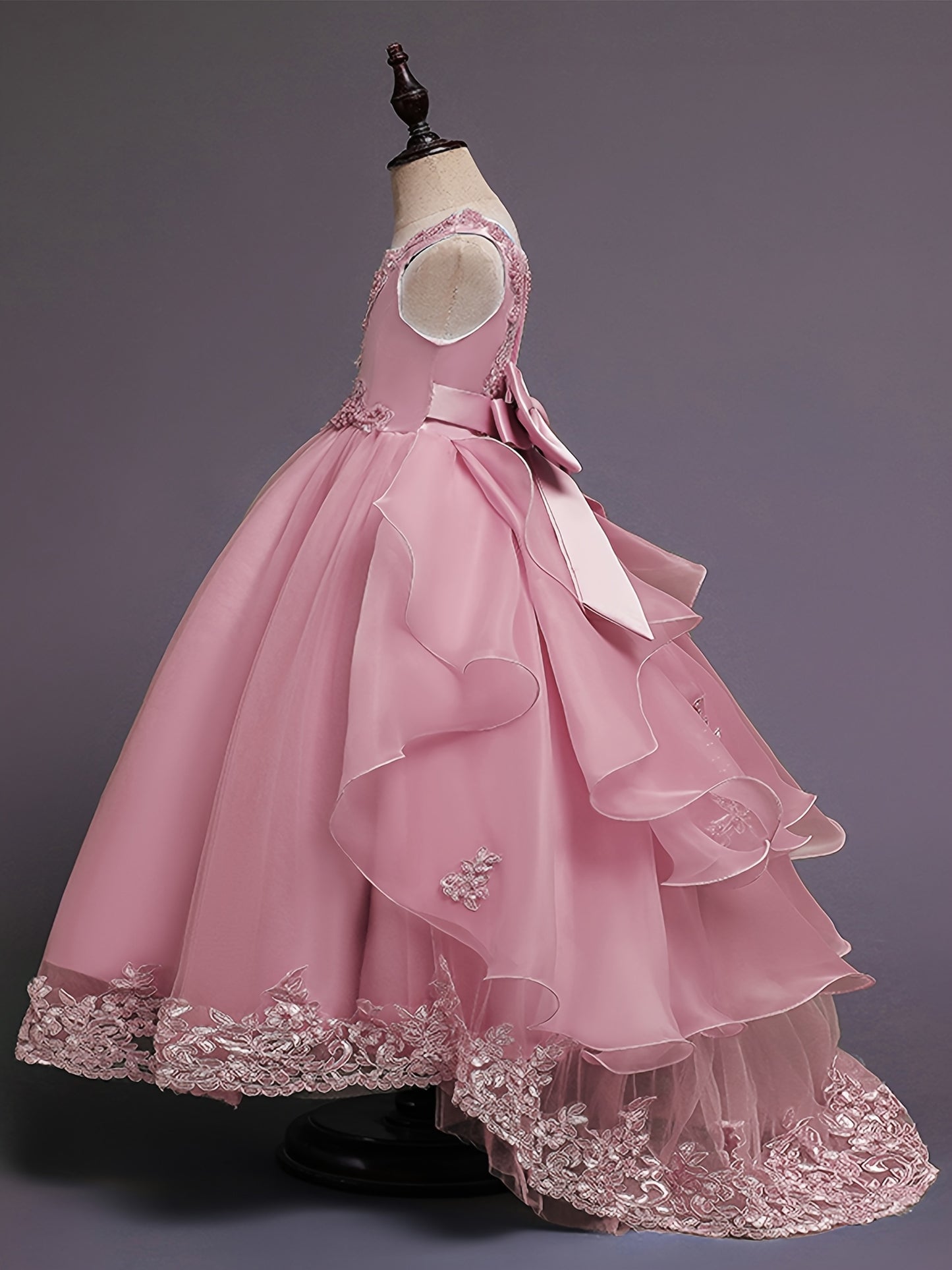(Size Is Slightly Larger, Recommended To Purchase One Size Smaller Than Usual) Flower Dress Princess Puffy Tulle Dresses Bridesmaid Wedding Communion Birthday Party Pageant Maxi Prom Gown For Kids