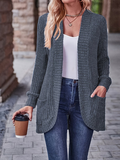 [Orientation] Elegant Orientation + Fashionable Loose Casual Solid Color Thread Pocket Splicing Long Sleeve Blouse