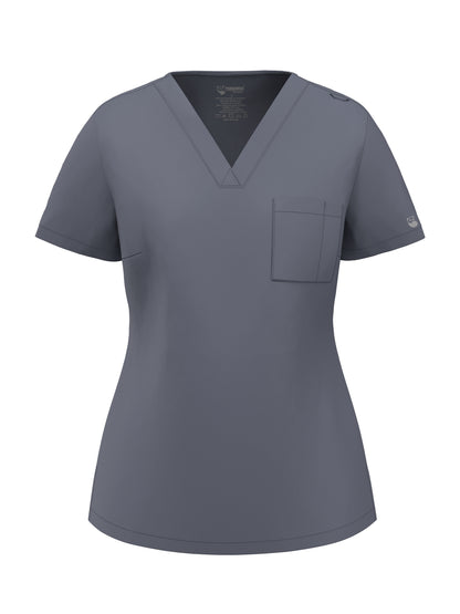 Women's Scrub Pants Set, Elastic Breathable Polyester Spandex Blend, V-Neck Short Sleeve with Pocket, Solid Color, for Work