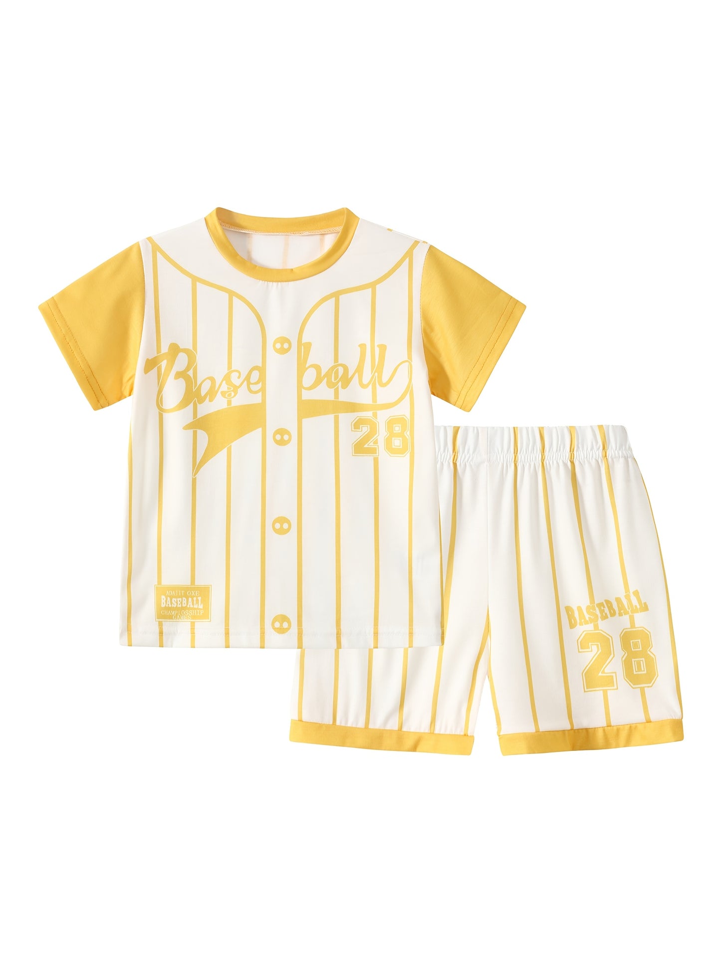 6pcs Boys' Summer Short-Sleeved Set for 4-Year-Olds, New Style for 8-Year-Olds. Includes Shorts And T-Shirts. Breathable, Comfortable, Sporty And Casual. Suitable for Outdoor Activities. Trendy Boys' Wear