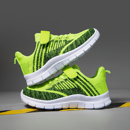 Athletic Footwear for Boys And Girls, Featuring Knitted Mesh Sneakers That Are Stylish, Breathable, And Lightweight, Perfect for Kids' Running