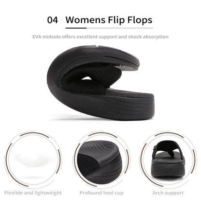 Womens Sandals - Comfortable Soft Sole Slides - Stylish Summer Beach Wear for Vacation, Poolside, Outdoor - Quick-Dry, Breathable - Women's Support Flip Flops Comfortable Thong Sandals