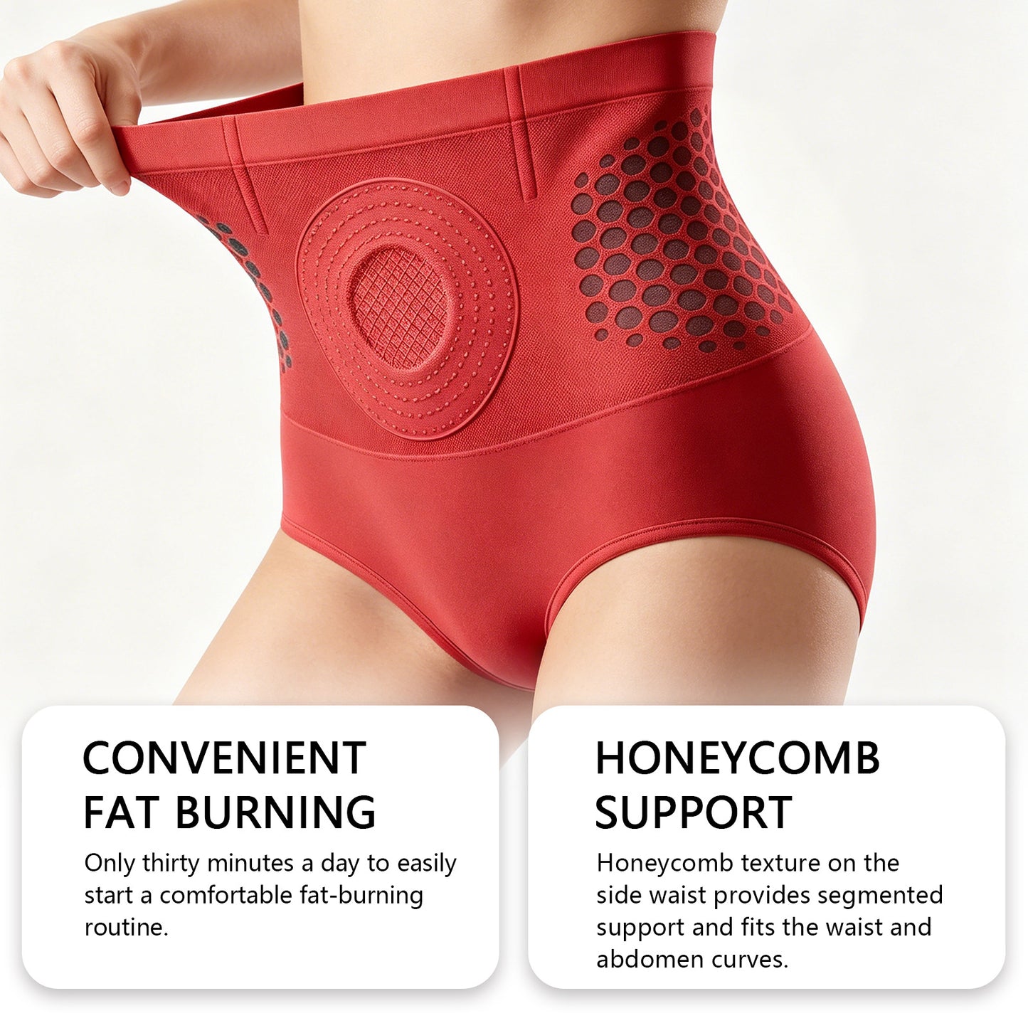 Honeycomb Belly Pants, Soft and Comfortable, Fit the Skin, Breathable and Seamless, High Waist, Skin-friendly Honeycomb Design, Multi-color Pants