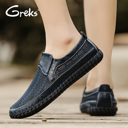 GREKS Outdoor Men Shoes Loafers Mesh Men Sneakers Male Loafers Moccasins
