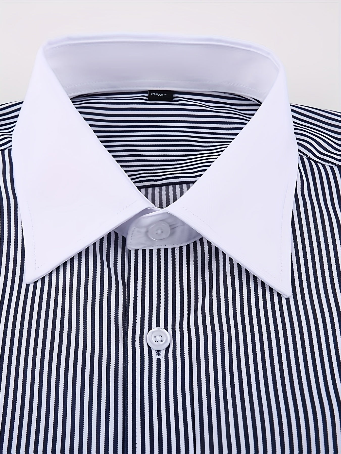 Men'S Striped Dress Shirt Long Sleeve - Premium Formal Shirt for Business, Weddings & Events, Lapel Collar, Single-Breasted, Wrinkle Resistant, Comfort Fit, Classic Office And Party Attire