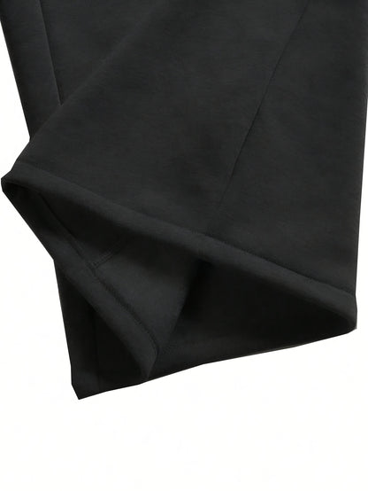 Men's Baggy Wide Leg Sweatpants with Drawstring Elastic Waist Casual Loose Fit Blend Track Pants with Pockets