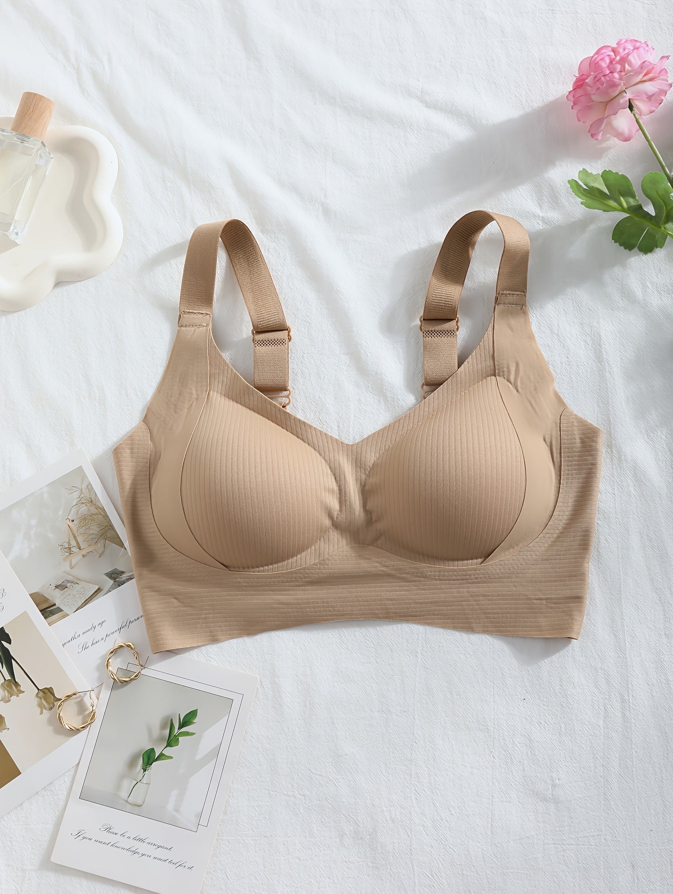 Large Size Single-piece Women's Seamless No-steel-bra Bra, Sexy Back Lifting Bra, Comfortable Breathable Bra Without Steel Band, Women's Bra, High Elasticity Gathering Anti-gravity Upward Lifting Bra, Suitable for Daily Wear Daily Bra Set