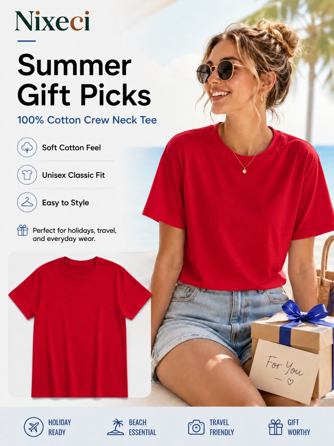 USA 250th Anniversary Independence Day American Flag Stars and Stripes Print Crew Neck T-Shirt, Summer Casual Vacation Women's Short Sleeve Top, Soft Stretch Fabric, Multiple Colors Available