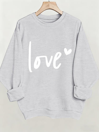 Valentine'S Day Printed Sweatshirt, Women'S Clothing