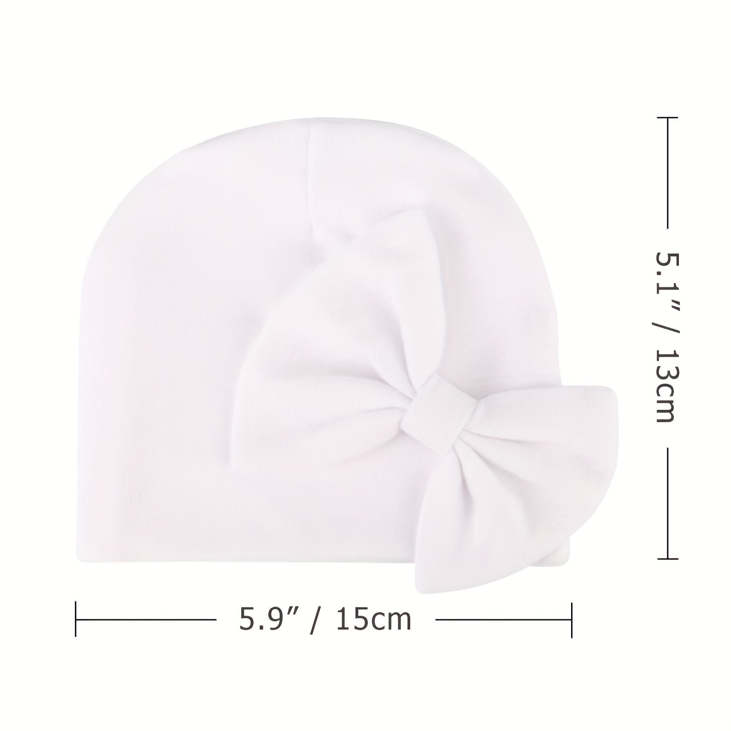 10pcs Newborn Baby Girl Hat And Mitten Set - Hospital Beanie with Bow And Cotton Gloves for Infants 0-6 Months
