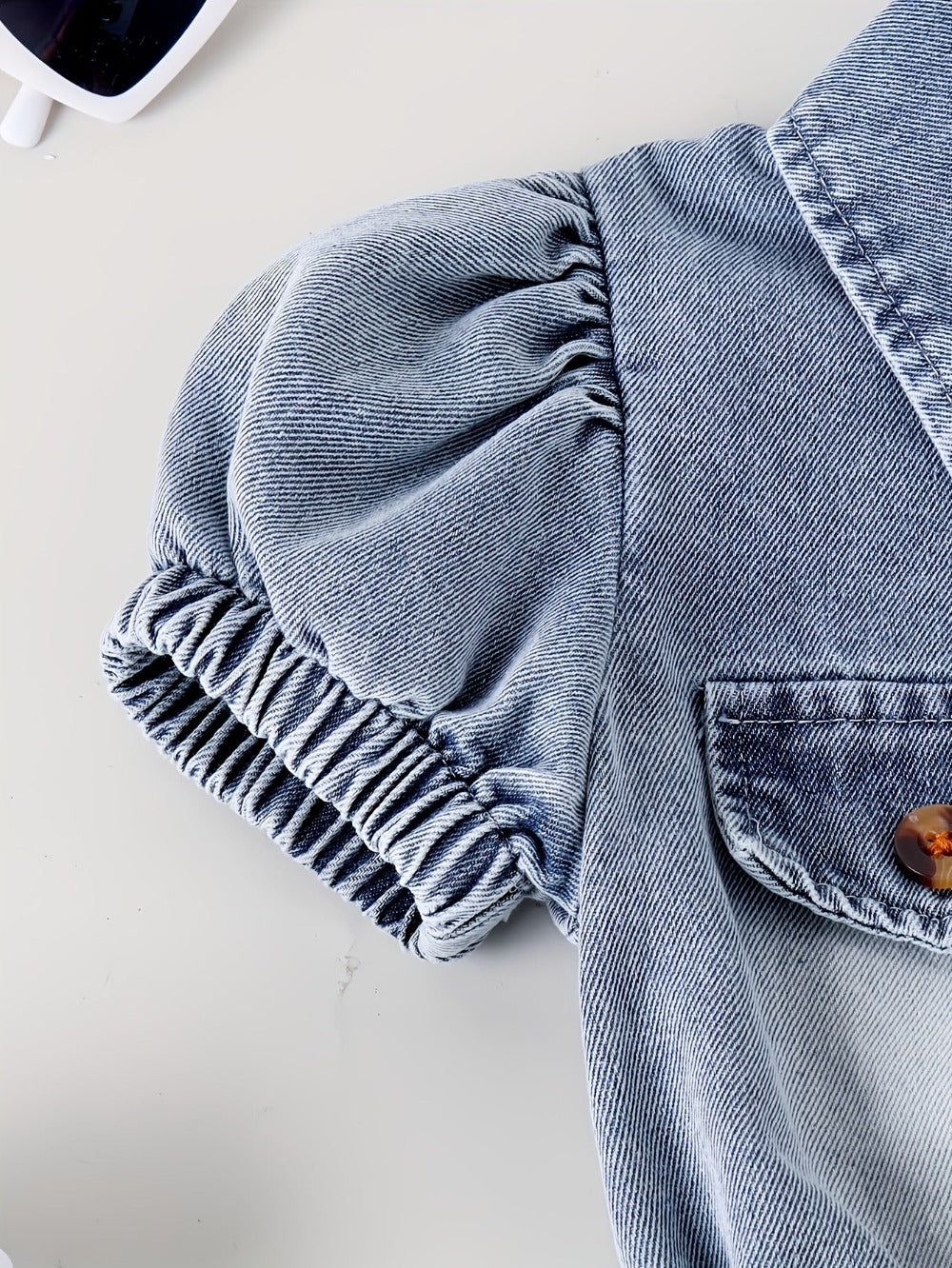 Girls Outfit Set - Denim-Look Long Sleeve Style 63429