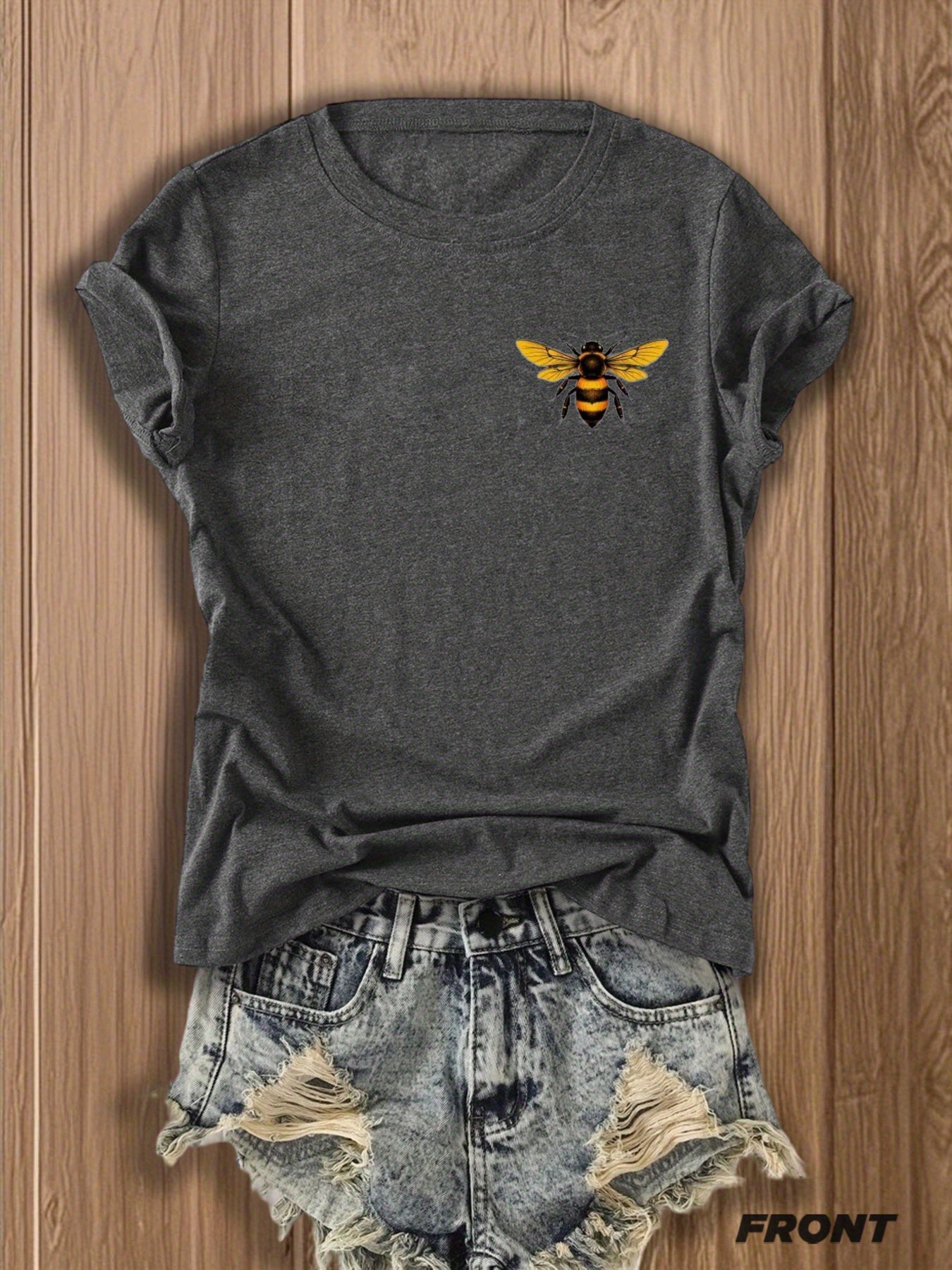 Save the Bees T-Shirt - Support Local Bee Conservation, Soft Breathable Tee Suitable for Nature Lovers, Casual Summer Wear with Bee Graphics (Machine Washable)