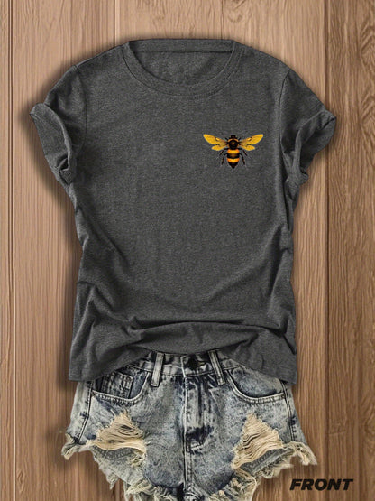 Save the Bees T-Shirt - Support Local Bee Conservation, Soft Breathable Tee Suitable for Nature Lovers, Casual Summer Wear with Bee Graphics (Machine Washable)