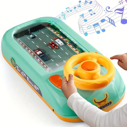 Kids Steering Wheel Toy - Electronic Driving Adventure Game