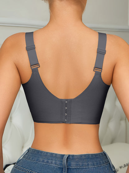 Large Size Single-piece Women's Seamless No-steel-bra Bra, Sexy Back Lifting Bra, Comfortable Breathable Bra Without Steel Band, Women's Bra, High Elasticity Gathering Anti-gravity Upward Lifting Bra, Suitable for Daily Wear Daily Bra Set