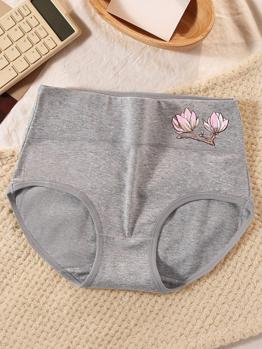 Women's 5-Pack High-Waist Briefs - Floral Everyday Comfort - Mixed colors Style 117
