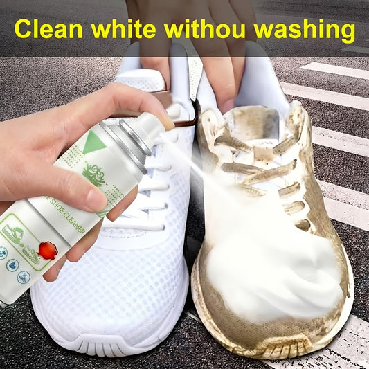 Multi Functional Shoe Cleaning Spray Brush Set - Powerful Foam Formula, Fast Stain Removal, Whitening And Polishing Sneakers, Suitable for All Kinds Of Shoes, Cleaning And Deodorization, Special Cleaner for White Shoes, Clean Shoes