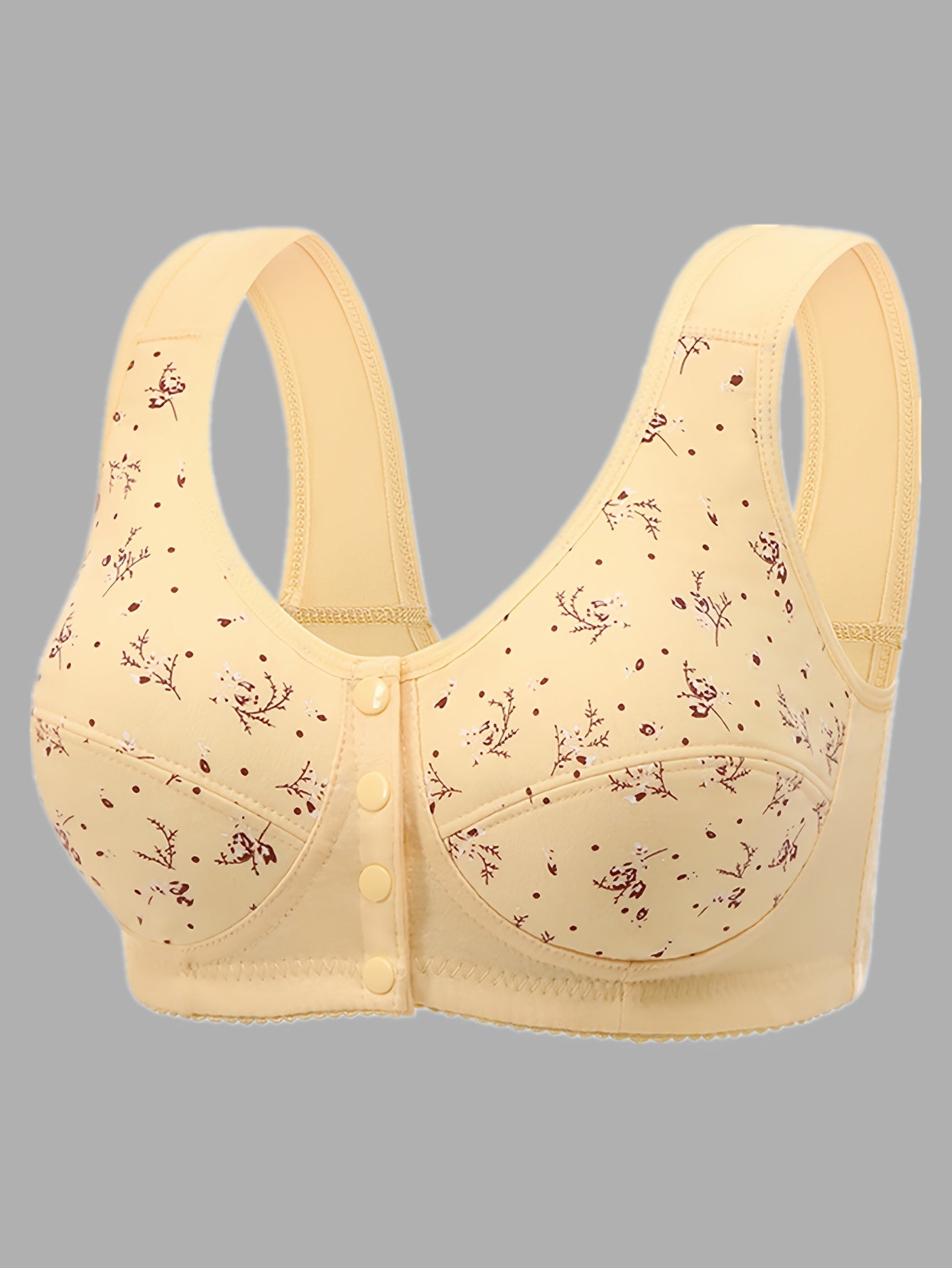 8-Pc Front-Closure Tank Top-Style Printed Comfortable And Breathable Women'S Underwear: Wire-Free, Stretch, Elegant, Sporty, Moisture-Wicking Bras for Moms And Mature Women (0XL-7XL)