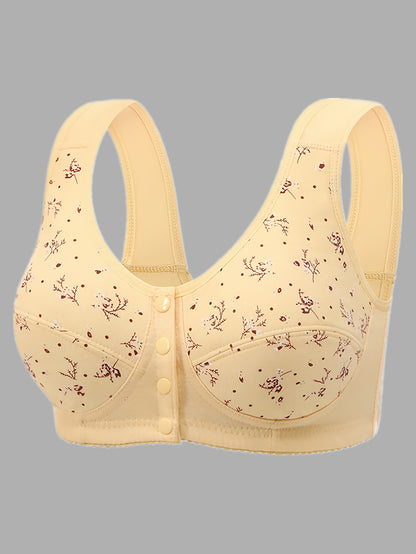 8-Pc Front-Closure Tank Top-Style Printed Comfortable And Breathable Women'S Underwear: Wire-Free, Stretch, Elegant, Sporty, Moisture-Wicking Bras for Moms And Mature Women (0XL-7XL)