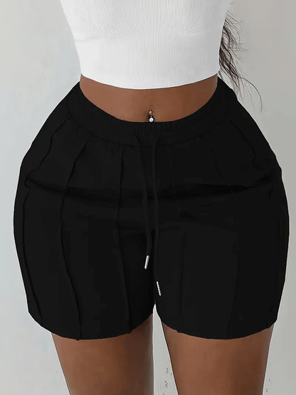 Women's White + Black + Gray + Wine Red Shorts - product view 2