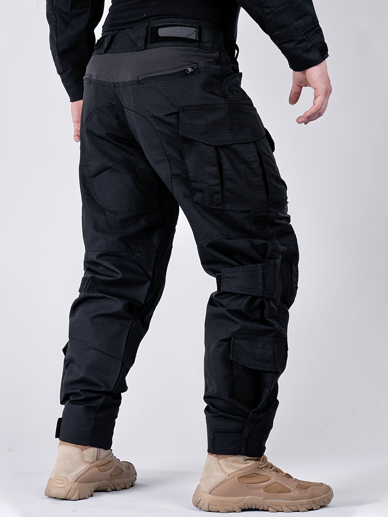 Men'S Tactical Pants with Knee Pads, Outdoor Cargo Work Pants Hunting Pants 10 Pockets (No Belt)