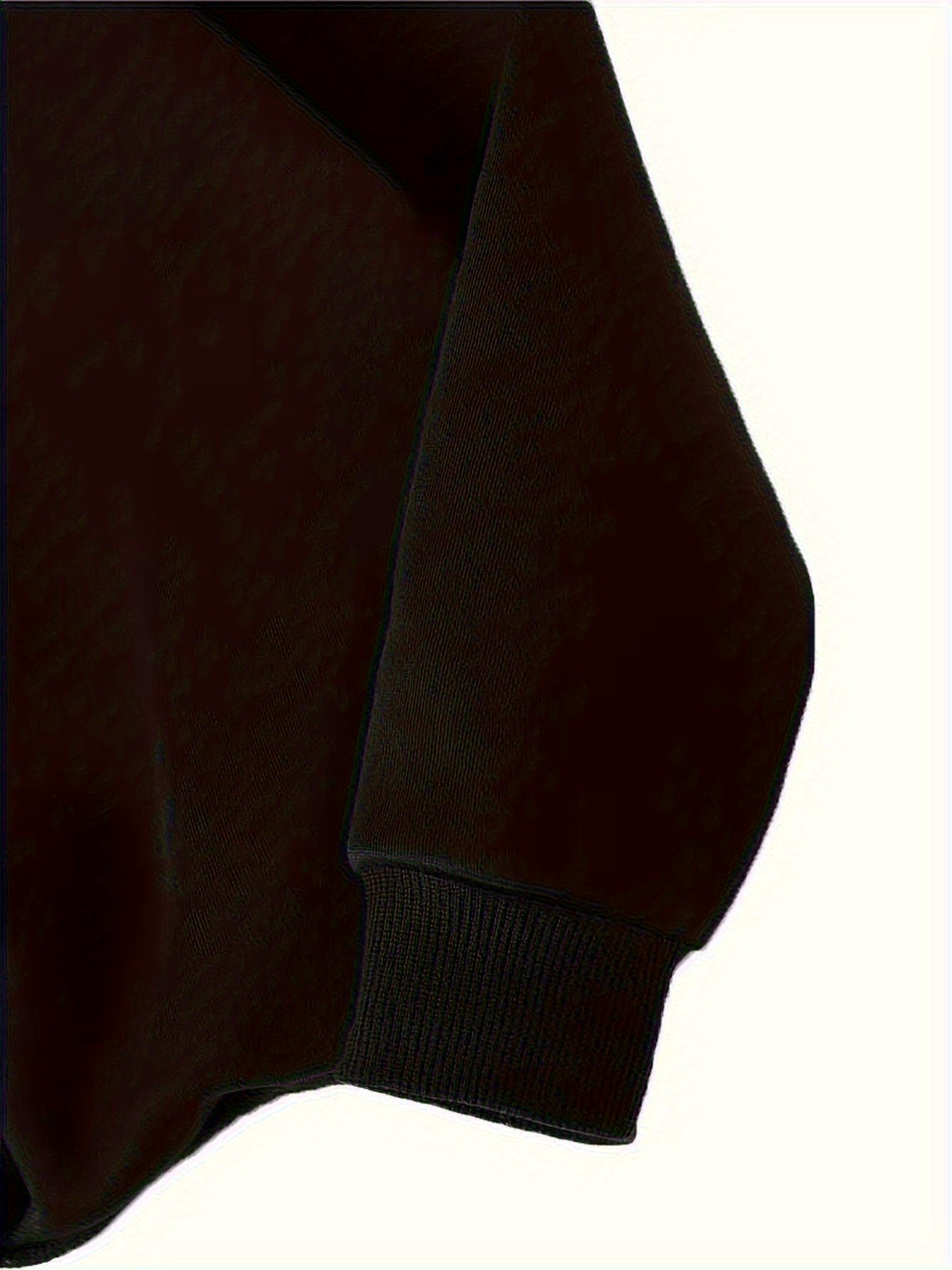 1pc Women's Casual Crew Neck Sweatshirt with Blank Print, Long Sleeve Pullover for Autumn/ Winter, Black Sweatshirt