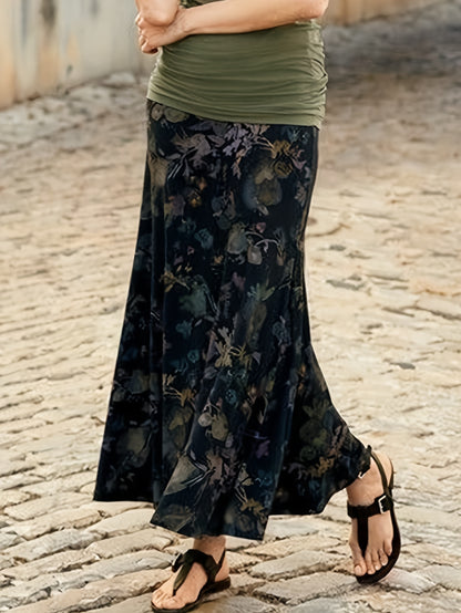Spring/summer New Casual Versatile Floral Print Women'S Skirt