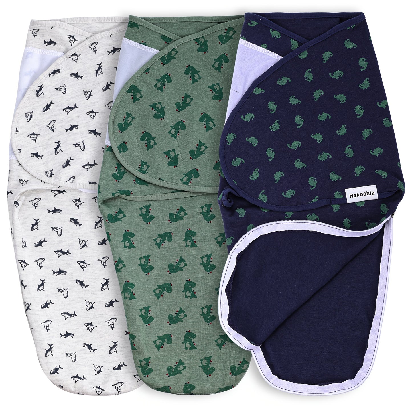 Set of 3 Baby Swaddle Blankets Featuring Zippers for Convenient Diaper Changes, Designed for Baby Boys, Perfect As a Gift for All Seasons