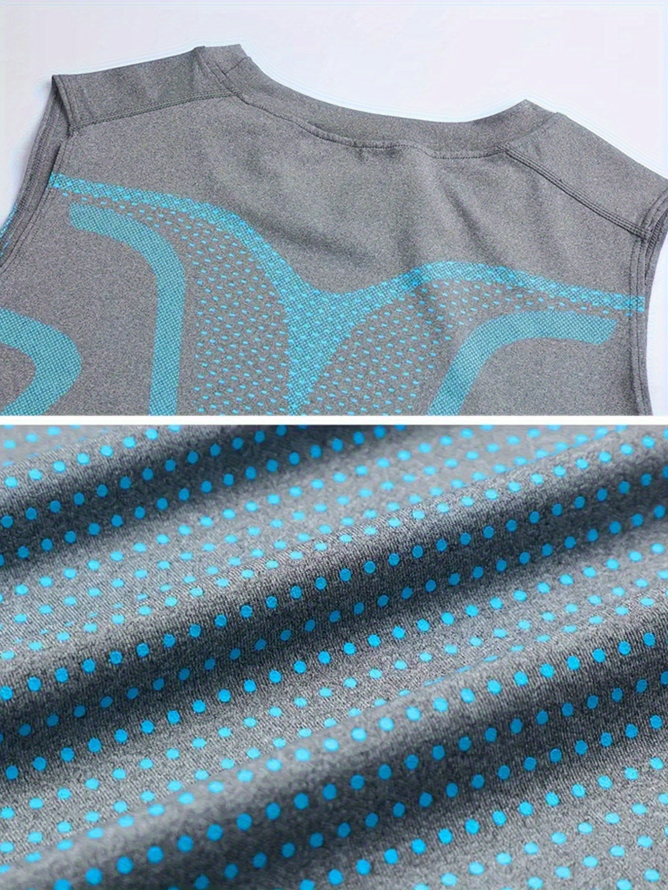 5pcs Men's Compression Workout Vest: Classic Black Style. Quick-drying and breathable + moisture-wicking. High elasticity printed design. Sleeveless and form-fitting style. Suitable for running, cycling, outdoor training and fitness. Specialized