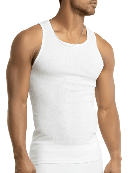 3 Pack Men's Solid 100% Cotton Tank Top A Shirt S-3XL Basic Underwear Daily Wear Classic Fit Regular Plus Big & Tall Size, Basic Layering Tops, Cotton Workout Breathable Casual A-Shirts for Sport Hiking Activewear