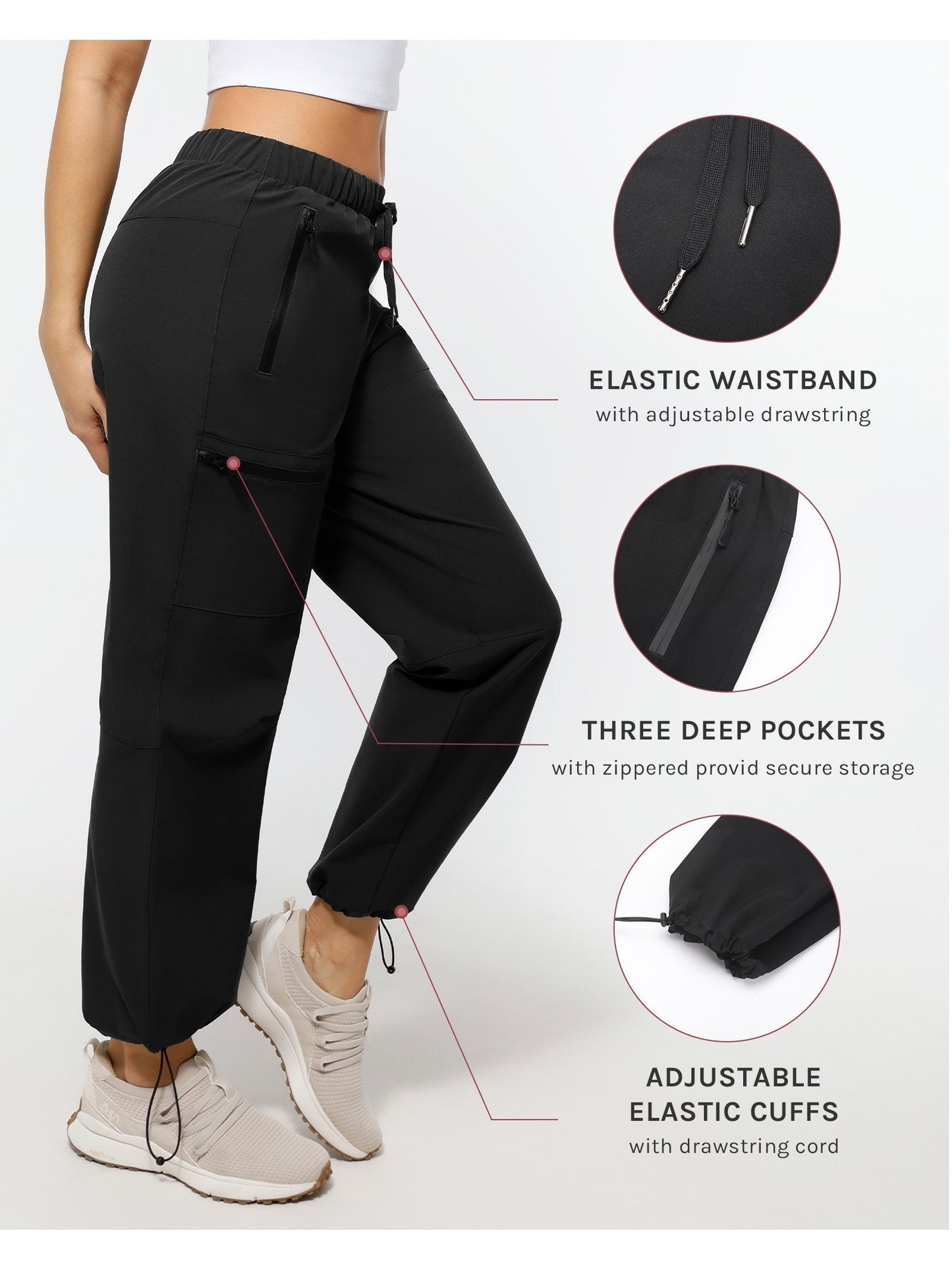 [Three Color To Choose] 1Pc Women's Lightweight Joggers Pants Without Drawstring Running Sweatpants with Pockets for Women Lounge Travel