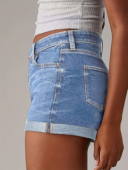 Design of Multicolored Asymmetric Closure Rolled Hem Elastic Shorts