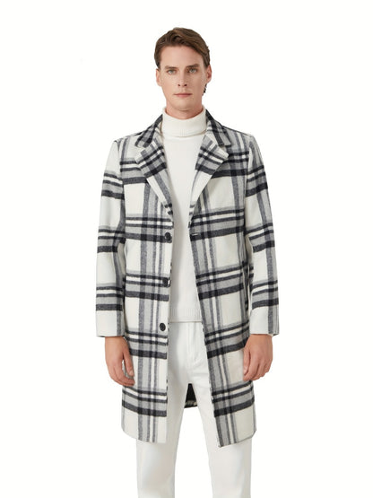 Men's Versatile Wool Blend Single-Breasted Coat Everyday 285