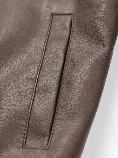 Women'S Faux Leather Jacket Hooded Autumn And Winter Faux Leather Jacket Women'S Faux Leather Jacket
