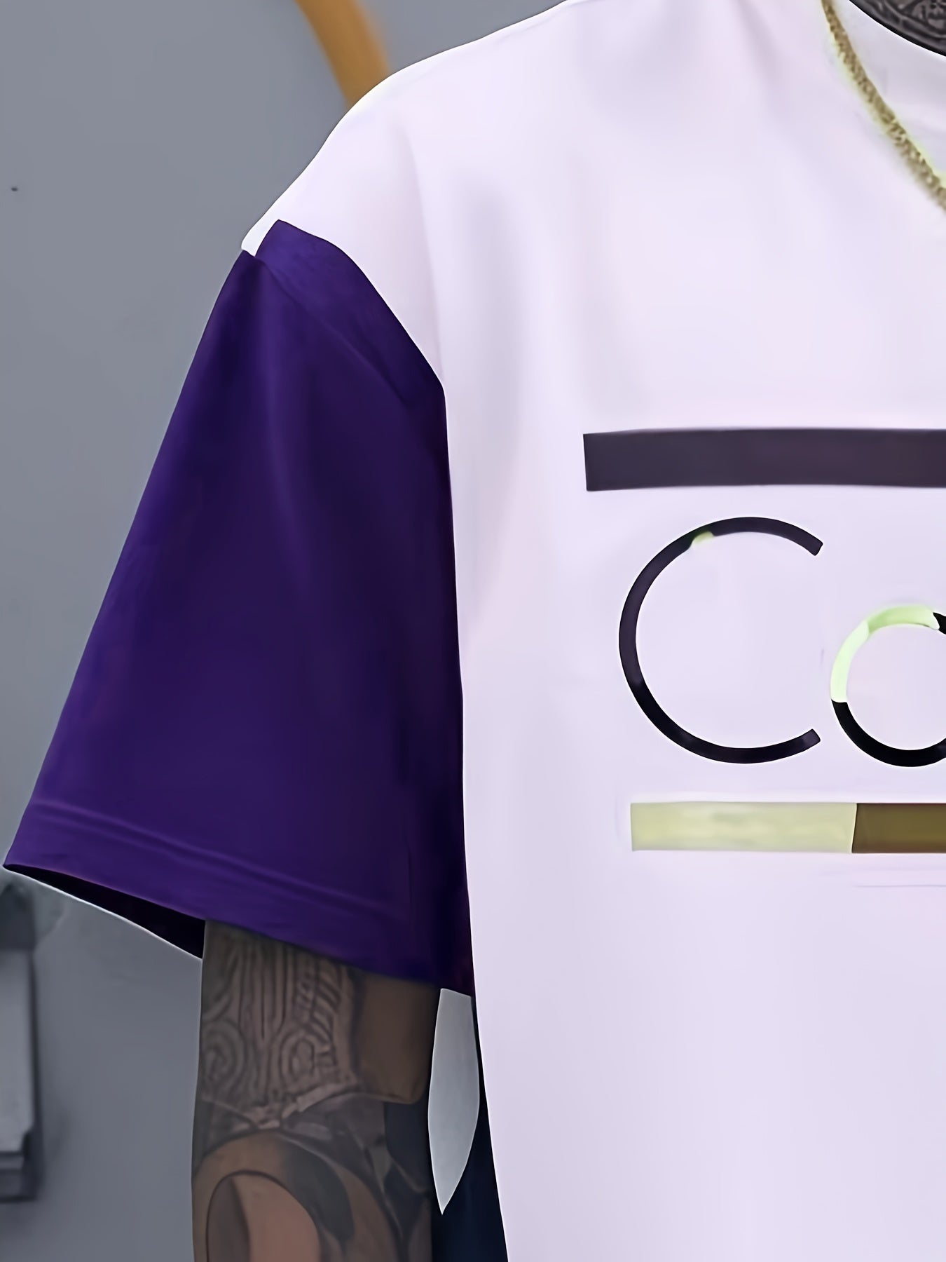 Men's Large Size Oversized T-Shirt - Full-Body 3D Letter Print Modern Typography Top, Loose Fit Round Neck Short Sleeve Casual Shirt Suitable for Spring/Summer Wear, Durable Digital Print Blouse Style for Tall Males (Machine Washable), PLUS SIZE