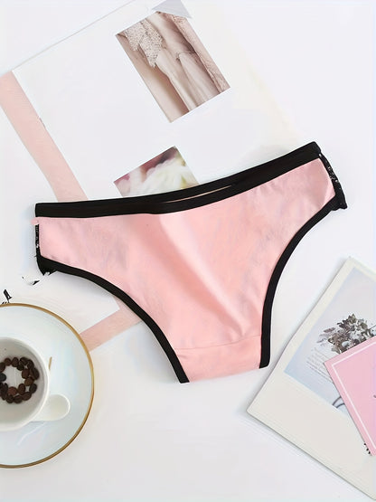 12PCS, Seamless Women's Daily Sports Underwear, Low Waist Comfortable Cotton Splicing Triangle Pants, Lace Lace Bow Underwear Underwear
