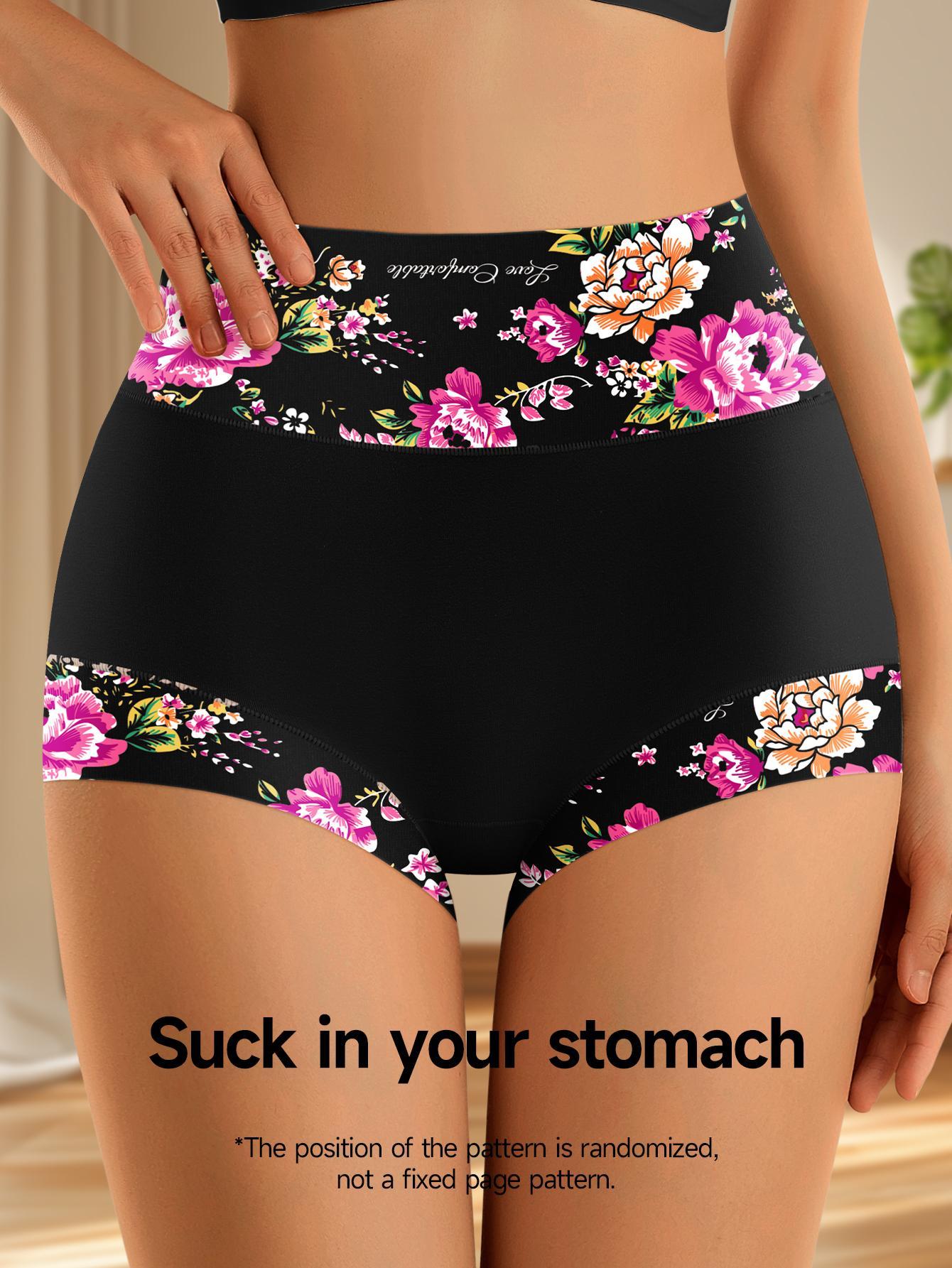 6pcs Fashionable and Elegant Ladies' High-waist Pants Made of Lightweight and Breathable Fabric. They Are Comfortable to Wear and Help Flatten the Abdomen and Lift the Buttocks, Shaping a Contoured Triangle-shaped Bottom.