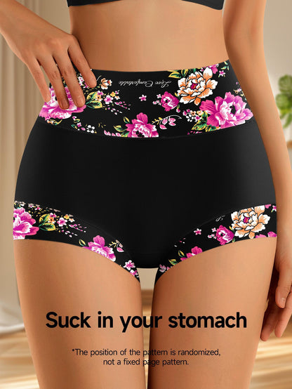 6pcs Fashionable and Elegant Ladies' High-waist Pants Made of Lightweight and Breathable Fabric. They Are Comfortable to Wear and Help Flatten the Abdomen and Lift the Buttocks, Shaping a Contoured Triangle-shaped Bottom.