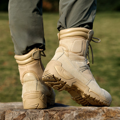 NORTIV 8 Wide Version Men's Tactical Work Boots Durable & Comfortable Hiking Motorcycle Combat Boots Response