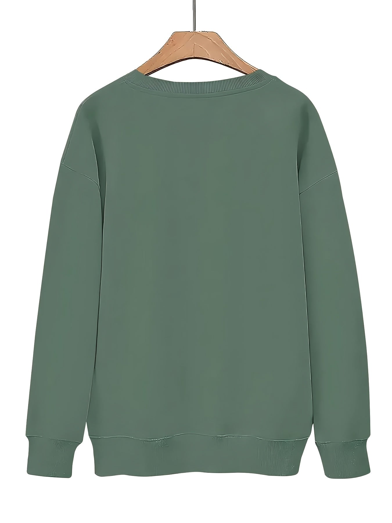 A Round Neck Sweater with Printed Letters, Perfect for Casual Everyday Wear. It'S Loose And Comfortable, Designed for Women During The Autumn And Winter Seasons